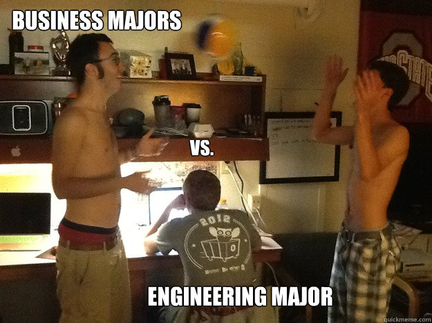 Business Majors vs. Engineering Major  Business Majors