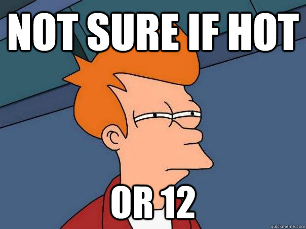 Not sure if hot or 12 - Not sure if hot or 12  Futurama Fry