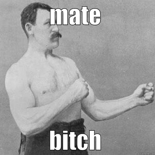 MATE BITCH overly manly man