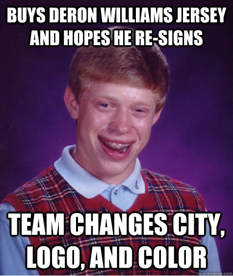 Buys deron williams jersey and hopes he re-signs Team changes City, Logo, and color  Bad Luck Brian