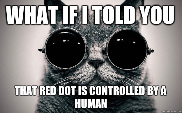 What if i told you That red dot is controlled by a human  
