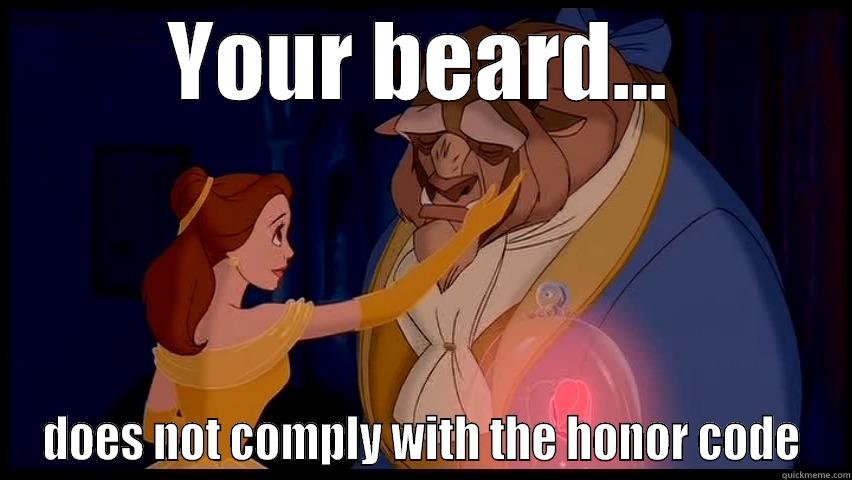 YOUR BEARD... DOES NOT COMPLY WITH THE HONOR CODE Misc