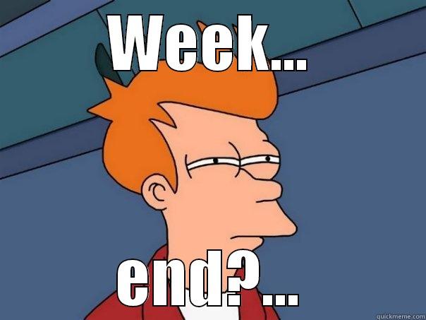 Week... end?... - WEEK... END?... Futurama Fry