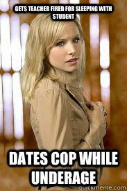 Gets Teacher Fired For Sleeping with Student Dates Cop While Underage - Gets Teacher Fired For Sleeping with Student Dates Cop While Underage  Scumbag Kristen Bell