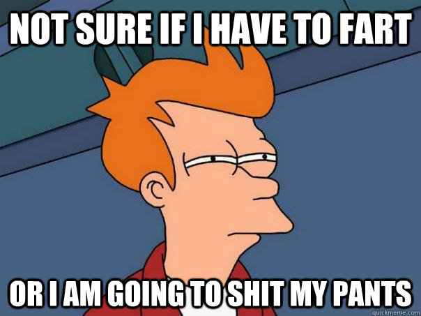 Not sure if I have to fart Or I am going to shit my pants  Futurama Fry