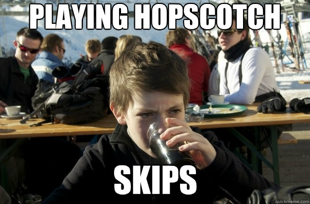 Playing Hopscotch Skips - Playing Hopscotch Skips  Lazy Primary School Student