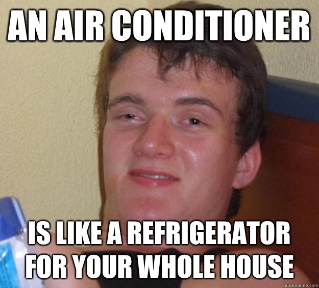 An air conditioner Is like a refrigerator for your whole house - An air conditioner Is like a refrigerator for your whole house  10 Guy