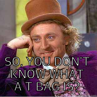  SO, YOU DON'T KNOW WHAT A T BAG IS? Condescending Wonka