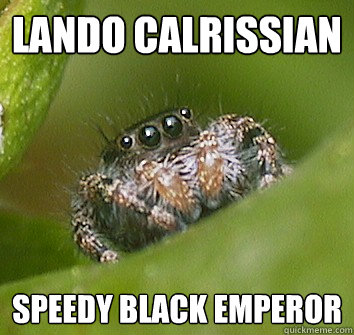 lando calrissian Speedy Black emperor  Misunderstood Spider