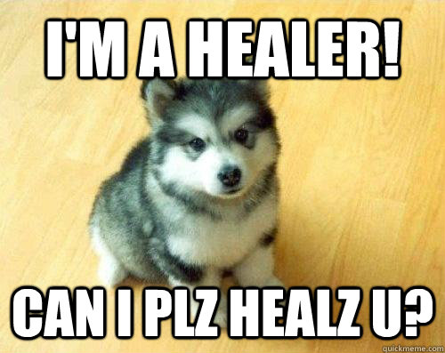 I'm A HEALER! Can I plz healz u?   Baby Courage Wolf