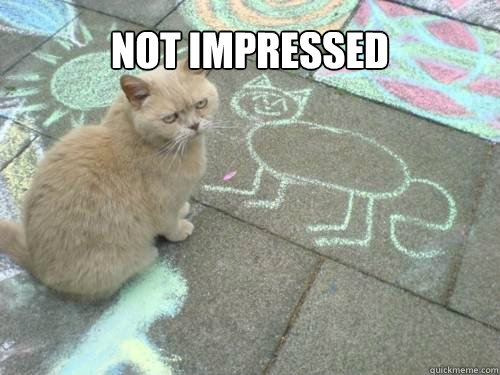 NOT IMPRESSED - NOT IMPRESSED  Not Impressed Cat Art