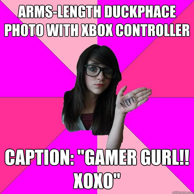 ARMS-LENGTH DUCKPHACE PHOTO WITH XBOX CONTROLLER CAPTION: 