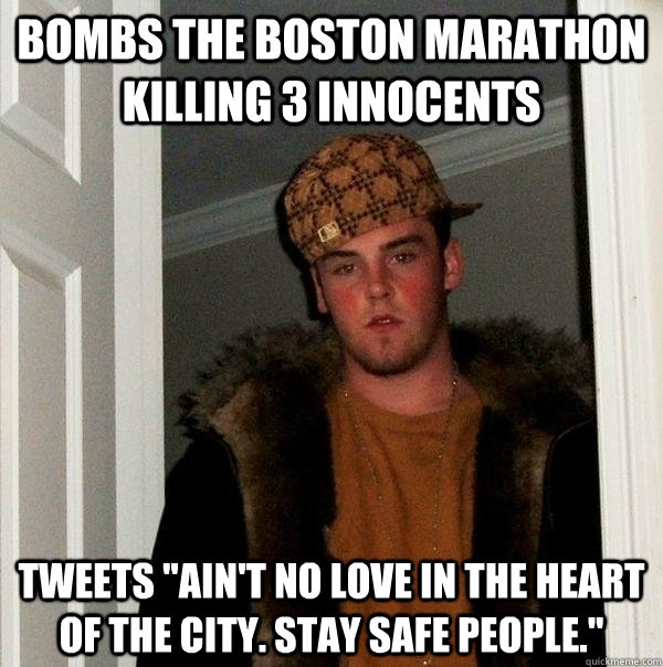 Bombs the Boston Marathon killing 3 innocents Tweets 