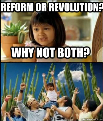 Why not both? Reform or Revolution?  Why not both