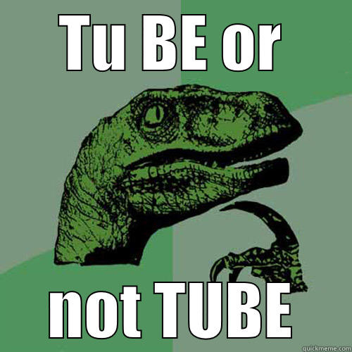 TU BE OR NOT TUBE Philosoraptor