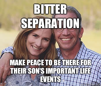 Bitter separation Make peace to be there for their son's important life events - Bitter separation Make peace to be there for their son's important life events  Good guy parents