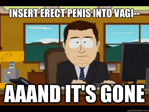 insert erect penis into vagi-- Aaand It's gone  And its gone