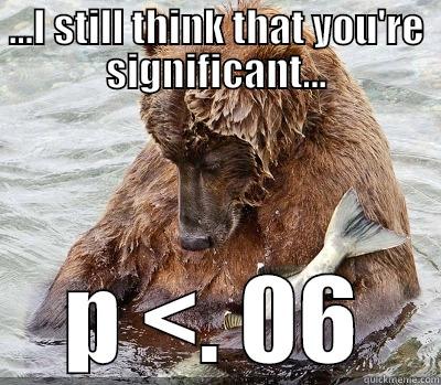 P < .06 - ...I STILL THINK THAT YOU'RE SIGNIFICANT... P <. 06 Misc