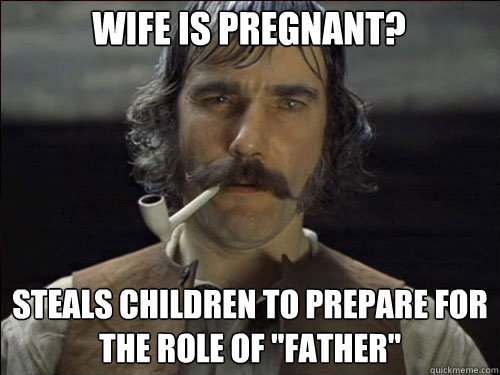 Wife is Pregnant? Steals children to prepare for the role of 