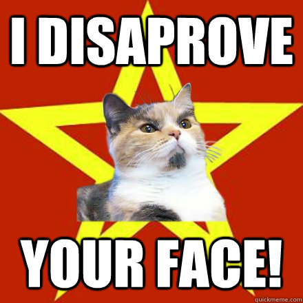 i disaprove your face! - i disaprove your face!  Lenin Cat