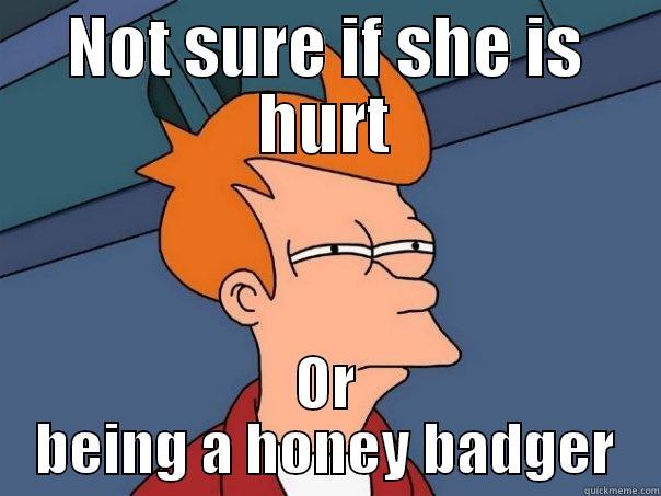 Damn relationships!!! - NOT SURE IF SHE IS HURT OR BEING A HONEY BADGER Futurama Fry