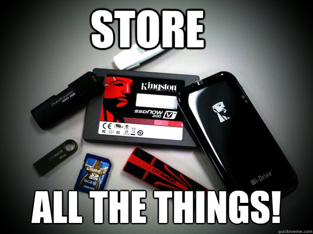 Store ALL the things! - Store ALL the things!  ALL THE THNGS