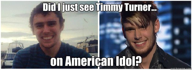 Did I just see Timmy Turner... on American Idol?  Timmy Turner Look-alike