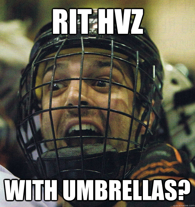 RIT HVZ With umbrellas?  RIT Whaaaa