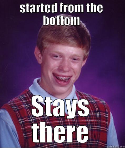 bad luck brian - STARTED FROM THE BOTTOM STAYS THERE Bad Luck Brian