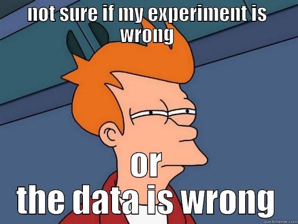 NOT SURE IF MY EXPERIMENT IS WRONG OR THE DATA IS WRONG Futurama Fry