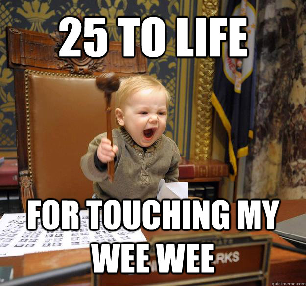 25 to life for touching my wee wee - 25 to life for touching my wee wee  untitled meme