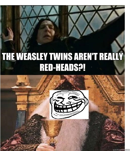 the weasley twins aren't really red-heads?!  - the weasley twins aren't really red-heads?!   Dumbledores Evil Plan