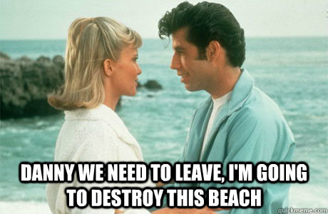  Danny we need to leave, I'm going to destroy this beach  Hurricane Sandy