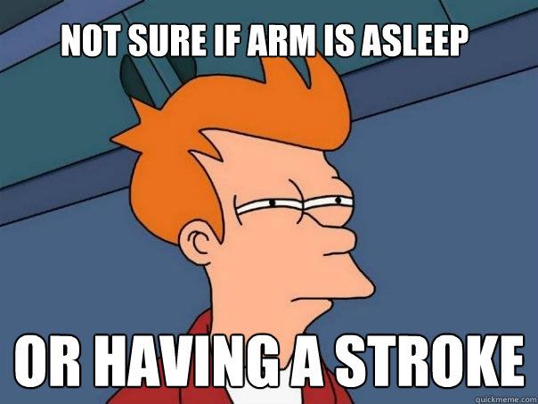 Not sure if arm is asleep or having a stroke  Futurama Fry