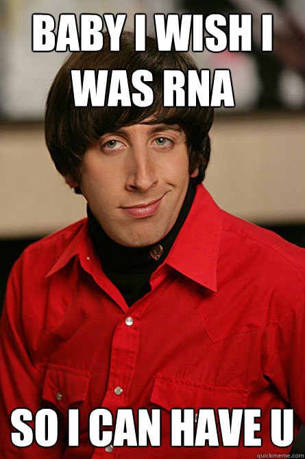 Baby I wish i was rna so i can have u  Pickup Line Scientist