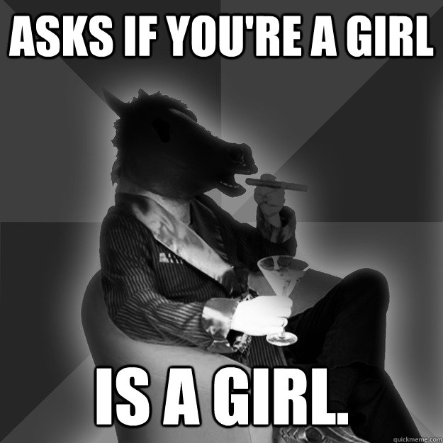 asks if you're a girl is a girl. - asks if you're a girl is a girl.  Secretive Sp00n