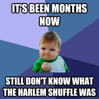 It's been months now still don't know what the harlem shuffle was  Success Kid