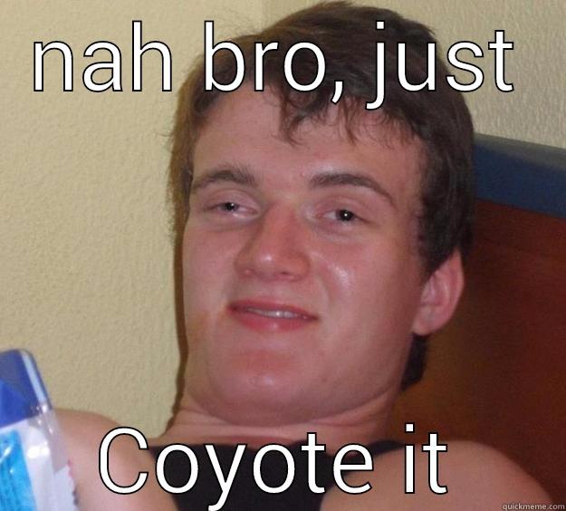 NAH BRO, JUST COYOTE IT 10 Guy