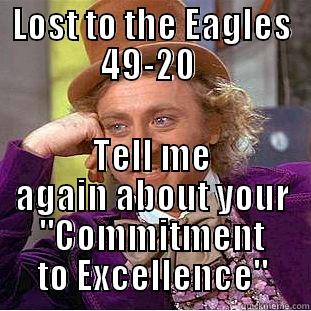 Wonka Raiders - LOST TO THE EAGLES 49-20  TELL ME AGAIN ABOUT YOUR 