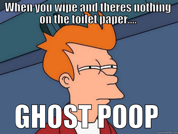 WHEN YOU WIPE AND THERES NOTHING ON THE TOILET PAPER.... GHOST POOP Futurama Fry