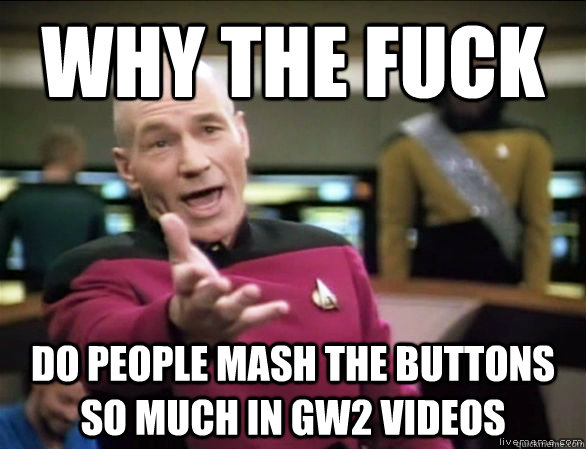 why the fuck do people mash the buttons so much in GW2 Videos  Annoyed Picard HD