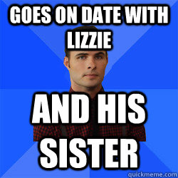 Goes on date with Lizzie and his sister  Socially Awkward Darcy