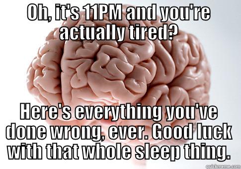 My title isn't funny enough?  FUCK YOU, BUDDY. - OH, IT'S 11PM AND YOU'RE ACTUALLY TIRED? HERE'S EVERYTHING YOU'VE DONE WRONG, EVER. GOOD LUCK WITH THAT WHOLE SLEEP THING. Scumbag Brain