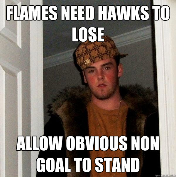 Flames need hawks to lose allow obvious non goal to stand - Flames need hawks to lose allow obvious non goal to stand  Scumbag Steve