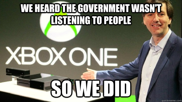 We heard the government wasn't listening to people So we did - We heard the government wasn't listening to people So we did  Good Guy Mattrick