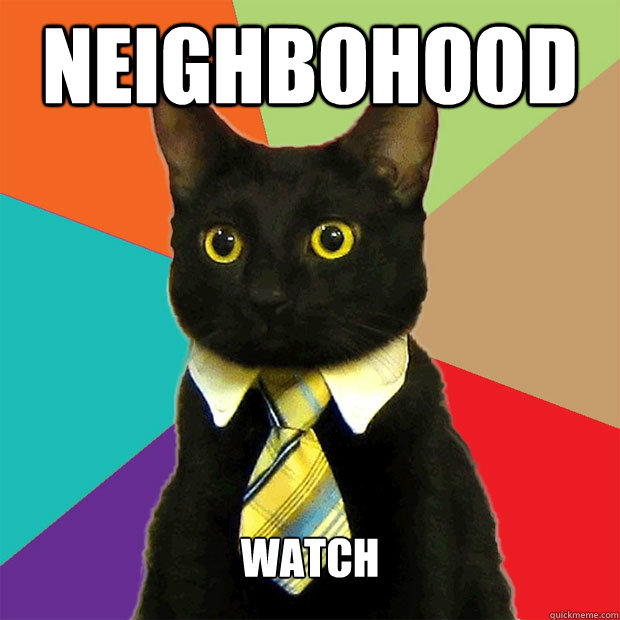 neighbohood  watch  Business Cat