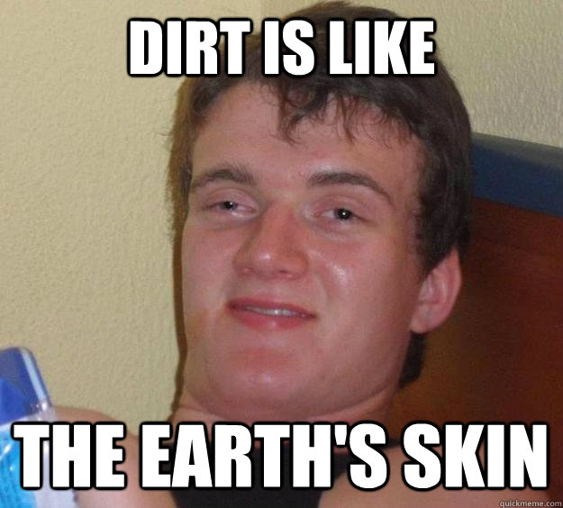 dirt is like the earth's skin - dirt is like the earth's skin  10 Guy