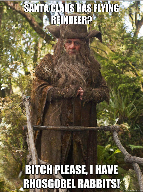 Santa claus has flying reindeer? Bitch please, I have rhosgobel rabbits! - Santa claus has flying reindeer? Bitch please, I have rhosgobel rabbits!  Radagast