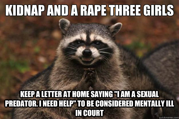 kidnap and a rape three girls keep a letter at home saying 