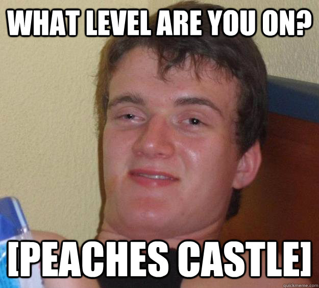 What level are you on? [Peaches Castle]  10 Guy